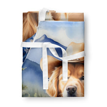 Load image into Gallery viewer, Golden Retriever Cowboy Welcome Apron – Artist-Designed Kitchen, BBQ &amp; Craft Apron