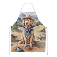 Load image into Gallery viewer, Golden Retriever Cowboy Welcome Apron – Artist-Designed Kitchen, BBQ &amp; Craft Apron