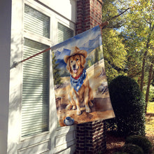 Load image into Gallery viewer, Golden Retriever Cowboy Welcome House Flag