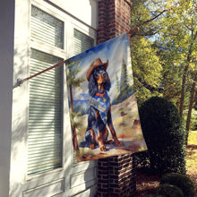 Load image into Gallery viewer, Gordon Setter Cowboy Welcome House Flag