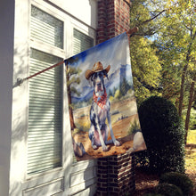 Load image into Gallery viewer, Great Dane Cowboy Welcome House Flag
