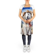 Load image into Gallery viewer, Great Pyrenees Cowboy Welcome Apron – Artist-Designed Kitchen, BBQ &amp; Craft Apron