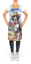 Load image into Gallery viewer, Greater Swiss Mountain Dog Cowboy Welcome Apron – Artist-Designed Kitchen, BBQ &amp; Craft Apron