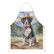 Load image into Gallery viewer, Greater Swiss Mountain Dog Cowboy Welcome Apron – Artist-Designed Kitchen, BBQ &amp; Craft Apron