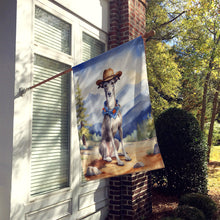 Load image into Gallery viewer, Greyhound Cowboy Welcome House Flag