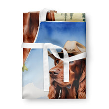 Load image into Gallery viewer, Irish Setter Cowboy Welcome Apron – Artist-Designed Kitchen, BBQ &amp; Craft Apron