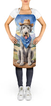 Load image into Gallery viewer, Irish Wolfhound Cowboy Welcome Apron – Artist-Designed Kitchen, BBQ &amp; Craft Apron