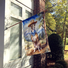 Load image into Gallery viewer, Italian Greyhound Cowboy Welcome House Flag