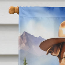 Load image into Gallery viewer, Jack Russell Terrier Cowboy Welcome House Flag