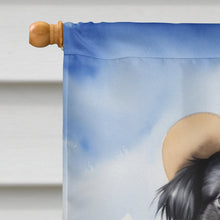Load image into Gallery viewer, Japanese Chin Cowboy Welcome House Flag