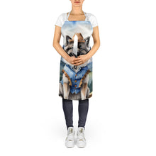 Load image into Gallery viewer, Keeshond Cowboy Welcome Apron – Artist-Designed Kitchen, BBQ &amp; Craft Apron