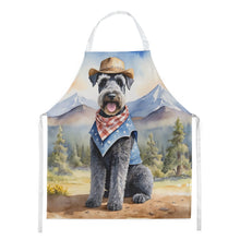 Load image into Gallery viewer, Kerry Blue Terrier Cowboy Welcome Apron – Artist-Designed Kitchen, BBQ &amp; Craft Apron