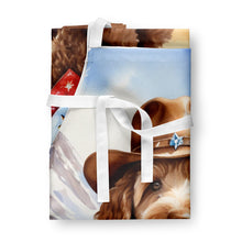 Load image into Gallery viewer, Labradoodle Cowboy Welcome Apron – Artist-Designed Kitchen, BBQ &amp; Craft Apron