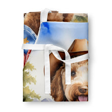 Load image into Gallery viewer, Labradoodle Cowboy Welcome Apron – Artist-Designed Kitchen, BBQ &amp; Craft Apron