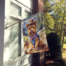 Load image into Gallery viewer, Norwich Terrier Cowboy Welcome House Flag