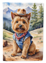 Load image into Gallery viewer, Norwich Terrier Cowboy Welcome House Flag