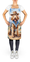 Load image into Gallery viewer, Otterhound Cowboy Welcome Apron – Artist-Designed Kitchen, BBQ &amp; Craft Apron