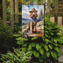 Load image into Gallery viewer, Otterhound Cowboy Welcome Garden Flag – Western Dog Yard Decor with Mountain Landscape