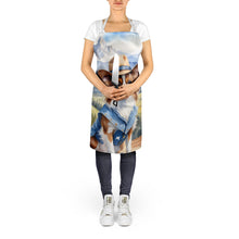 Load image into Gallery viewer, Papillon Cowboy Welcome Apron – Artist-Designed Kitchen, BBQ &amp; Craft Apron