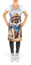 Load image into Gallery viewer, Pekingese Cowboy Welcome Apron – Artist-Designed Kitchen, BBQ &amp; Craft Apron