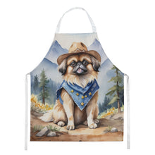Load image into Gallery viewer, Pekingese Cowboy Welcome Apron – Artist-Designed Kitchen, BBQ &amp; Craft Apron