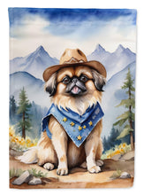 Load image into Gallery viewer, Pekingese Cowboy Welcome House Flag