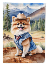 Load image into Gallery viewer, Pomeranian Cowboy Welcome House Flag