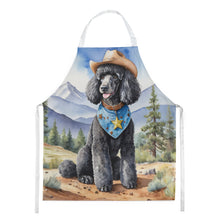 Load image into Gallery viewer, Black Poodle Cowboy Welcome Apron – Artist-Designed Kitchen, BBQ &amp; Craft Apron