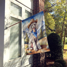 Load image into Gallery viewer, Poodle Cowboy Welcome House Flag