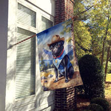 Load image into Gallery viewer, Pug Cowboy Welcome House Flag