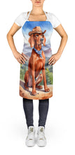 Load image into Gallery viewer, Redbone Coonhound Cowboy Welcome Apron – Artist-Designed Kitchen, BBQ &amp; Craft Apron