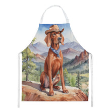 Load image into Gallery viewer, Redbone Coonhound Cowboy Welcome Apron – Artist-Designed Kitchen, BBQ &amp; Craft Apron