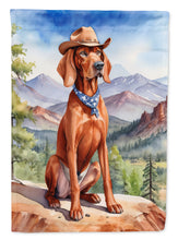 Load image into Gallery viewer, Redbone Coonhound Cowboy Welcome House Flag