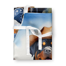 Load image into Gallery viewer, Rottweiler Cowboy Welcome Apron – Artist-Designed Kitchen, BBQ &amp; Craft Apron
