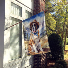 Load image into Gallery viewer, Saint Bernard Cowboy Welcome House Flag