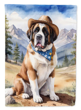 Load image into Gallery viewer, Saint Bernard Cowboy Welcome House Flag