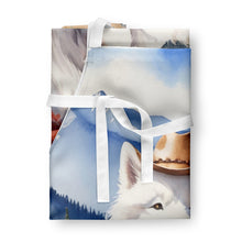 Load image into Gallery viewer, Samoyed Cowboy Welcome Apron – Artist-Designed Kitchen, BBQ &amp; Craft Apron