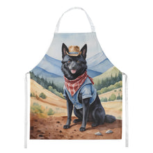Load image into Gallery viewer, Schipperke Cowboy Welcome Apron – Artist-Designed Kitchen, BBQ &amp; Craft Apron