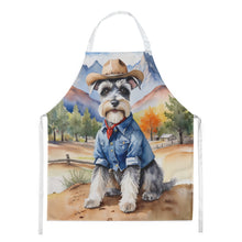 Load image into Gallery viewer, Schnauzer Cowboy Welcome Apron – Artist-Designed Kitchen, BBQ &amp; Craft Apron