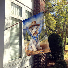 Load image into Gallery viewer, Sealyham Terrier Cowboy Welcome House Flag