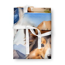 Load image into Gallery viewer, Sheltie Cowboy Welcome Apron – Artist-Designed Kitchen, BBQ &amp; Craft Apron