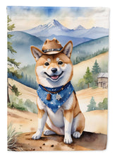 Load image into Gallery viewer, Shiba Inu Cowboy Welcome House Flag