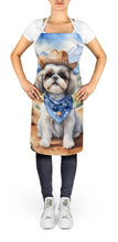 Load image into Gallery viewer, Shih Tzu Cowboy Welcome Apron – Artist-Designed Kitchen, BBQ &amp; Craft Apron