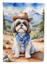 Load image into Gallery viewer, Shih Tzu Cowboy Welcome House Flag