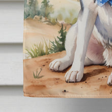 Load image into Gallery viewer, Siberian Husky Cowboy Welcome House Flag