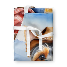 Load image into Gallery viewer, Silky Terrier Cowboy Welcome Apron – Artist-Designed Kitchen, BBQ &amp; Craft Apron