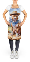 Load image into Gallery viewer, Staffordshire Bull Terrier Cowboy Welcome Apron – Artist-Designed Kitchen, BBQ &amp; Craft Apron
