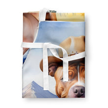 Load image into Gallery viewer, Staffordshire Bull Terrier Cowboy Welcome Apron – Artist-Designed Kitchen, BBQ &amp; Craft Apron