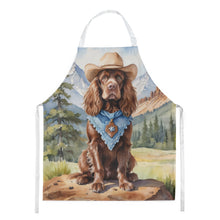 Load image into Gallery viewer, Sussex Spaniel Cowboy Welcome Apron – Artist-Designed Kitchen, BBQ &amp; Craft Apron