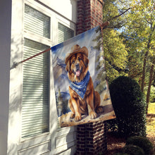 Load image into Gallery viewer, Tibetan Mastiff Cowboy Welcome House Flag